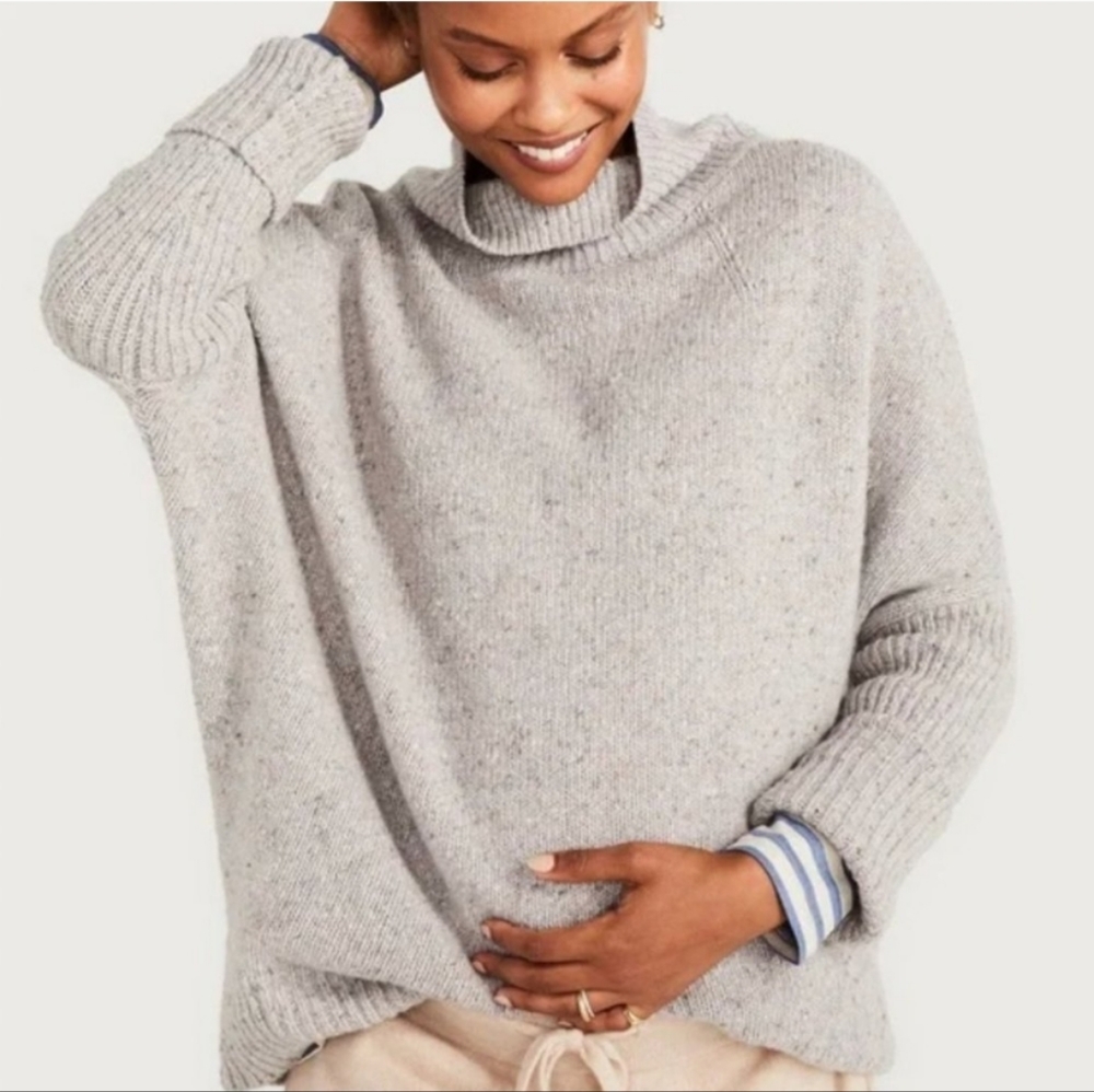 EUC Hatch The Sophie Sweater Grey‎ Confetti size 1